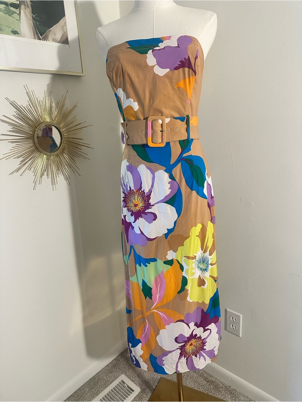 Maeve Strapless Belted Dress size Medium - Picture 2 of 15